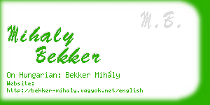mihaly bekker business card